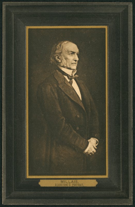 William Gladstone , britisk statsminister (litho) av John Everett (after) Millais
