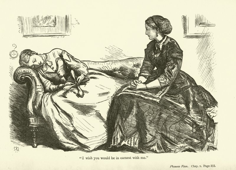 Illustrasjon for Phineas Finn av Anthony Trollope av John Everett Millais