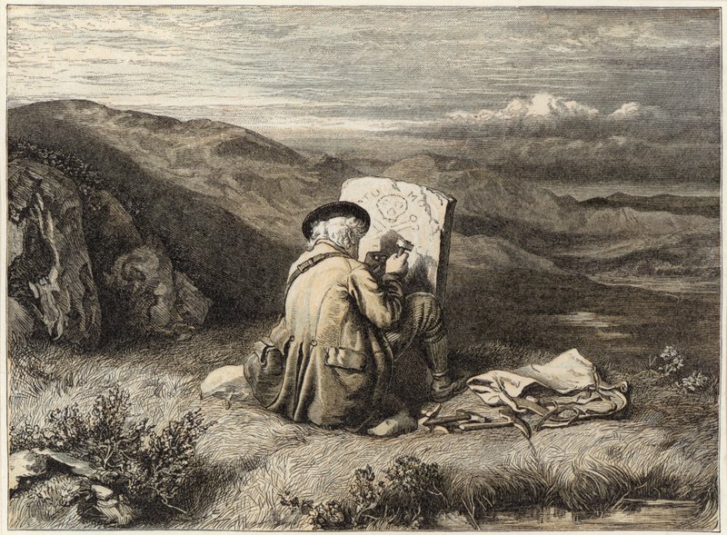 Old Mortality (chromolitho) av John Faed
