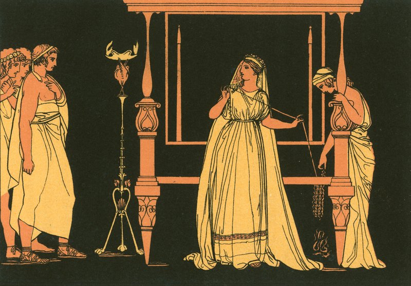 Penelope overrasket av frierne av John Flaxman