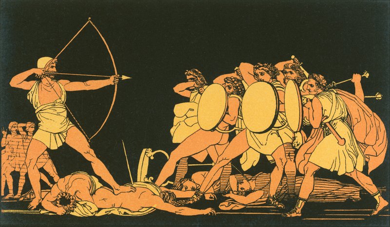 Ulysses dreper frierne av John Flaxman