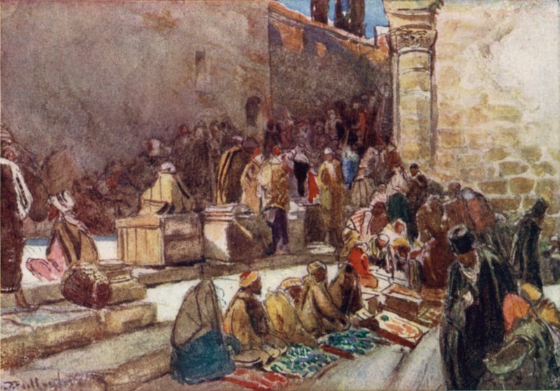 Inngang til forgården til Den hellige gravs kirke, Jerusalem av John Fulleylove