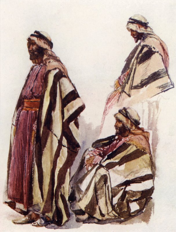 Fellah i feriekjole (litho-farge) av John Fulleylove