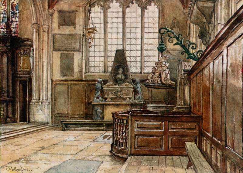 Interiør av Allhallows, Barking-by-the-Tower av John Fulleylove