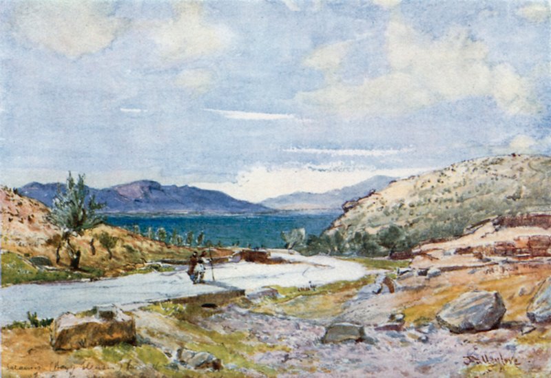 Hellig vei fra Athen til Eleusis, ser mot Salamis av John Fulleylove