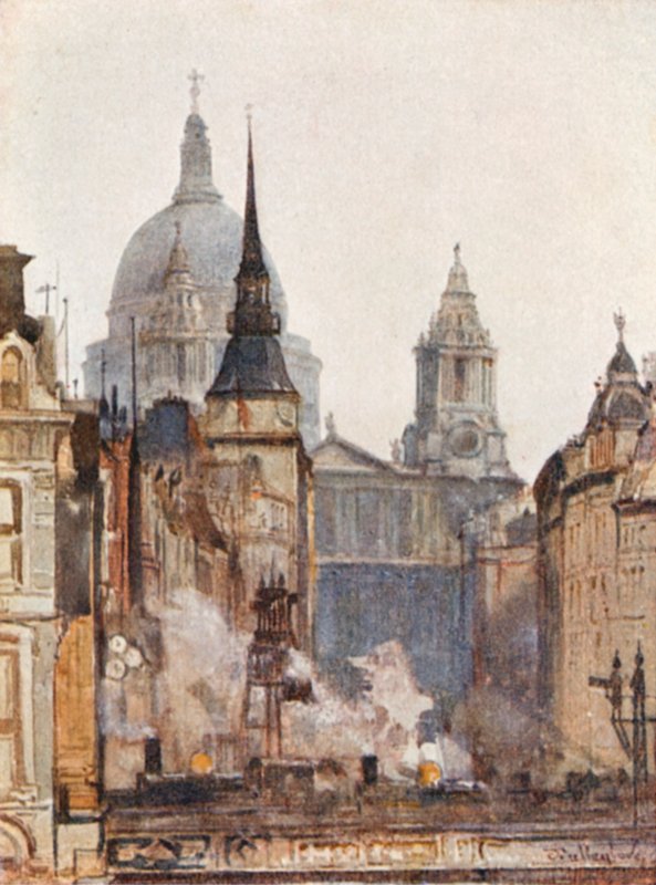 St. Paul's Cathedral, fra Ludgate Circus av John Fulleylove