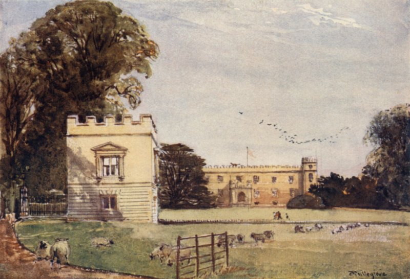 Syon House, Brentford, Garden Front (farge litho) av John Fulleylove