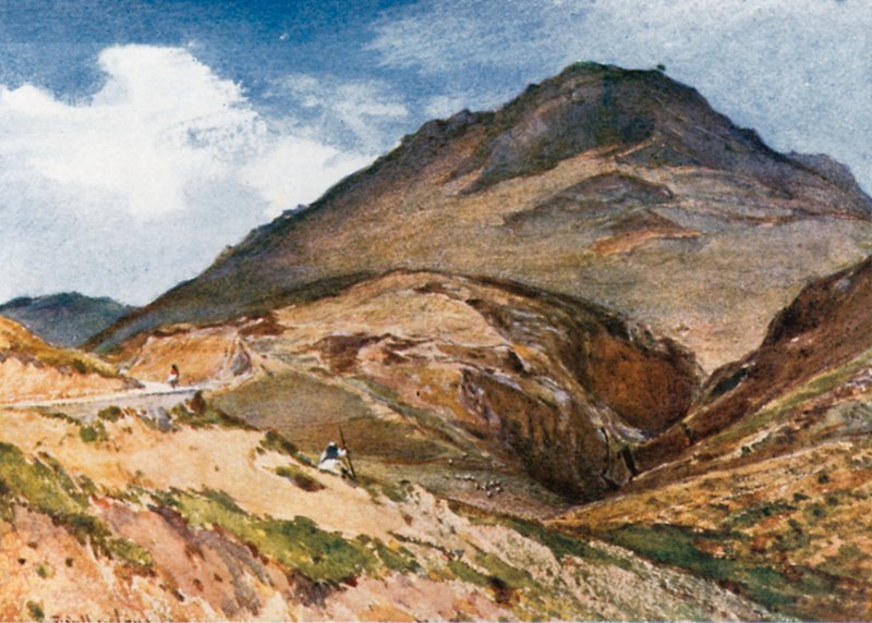 Akropolis i Mykene fra sør-vest, med Mount Elias av John Fulleylove