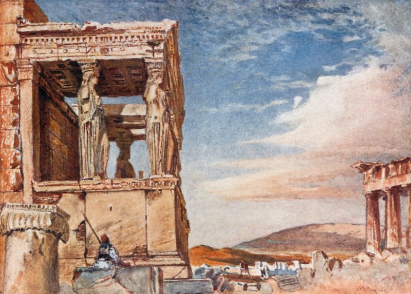 The Caryatid Portico of Erechtheum fra Vesten av John Fulleylove
