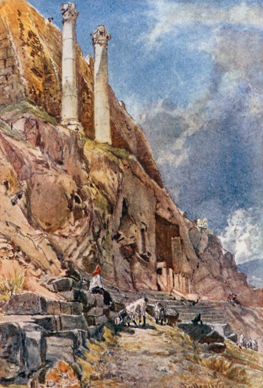 Cavern Chapel på sørsiden av Akropolis av John Fulleylove