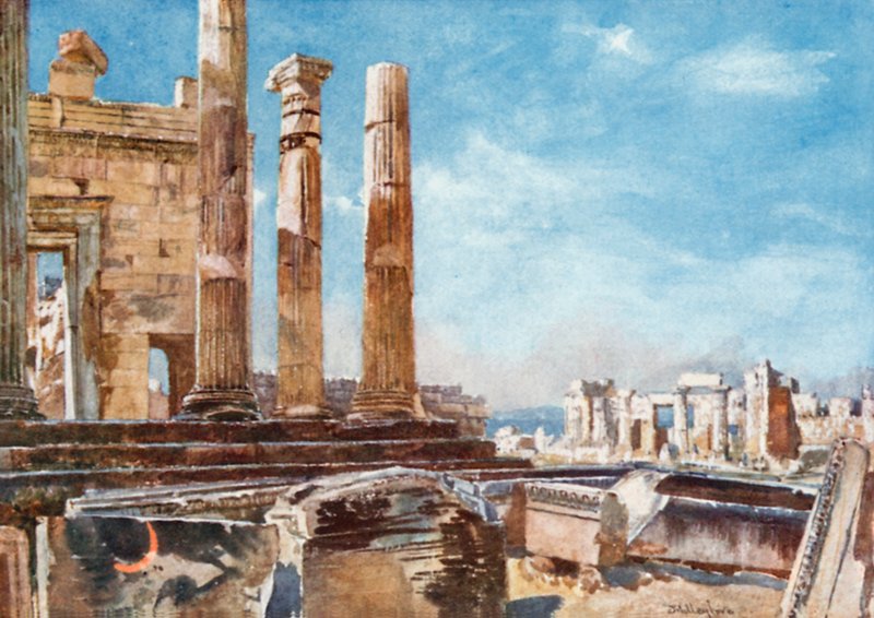 Den nordlige portikken til Erechtheum av John Fulleylove