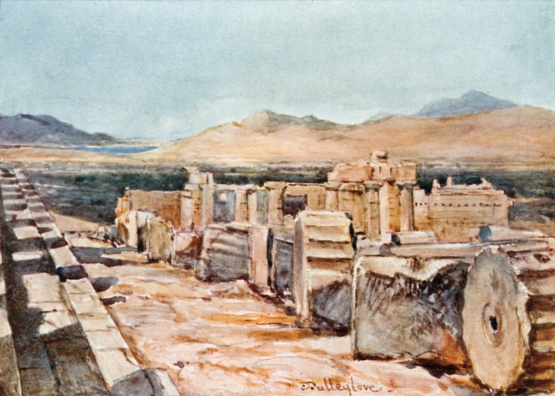 Propylaea fra den nordlige kanten av plattformen til Parthenon av John Fulleylove
