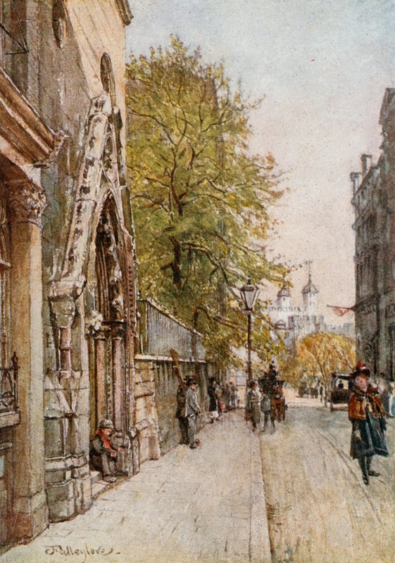Tower of London fra Great Tower Street av John Fulleylove