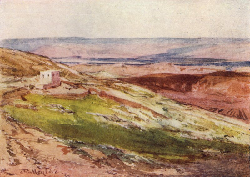 Jordandalen, fra Oljeberget (farge litho) av John Fulleylove