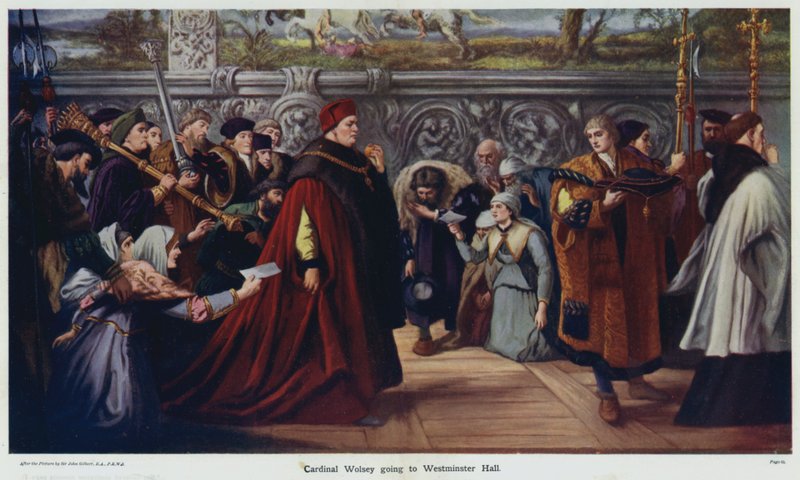 Kardinal Wolsey skal til Westminster Hall av John Gilbert