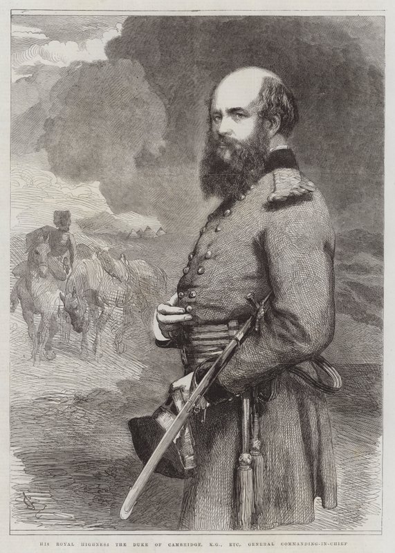Hans Kongelige Høyhet Hertugen av Cambridge, KG, etc, gravering av General Commanding-in-Chief av John Gilbert
