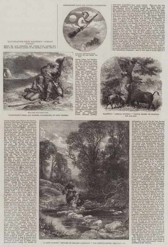 Illustrasjoner fra Baldwins afrikanske jakt av John Gilbert