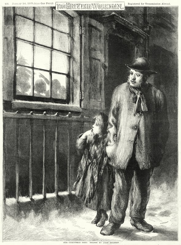 Vårt juletre (gravering) av John Gilbert