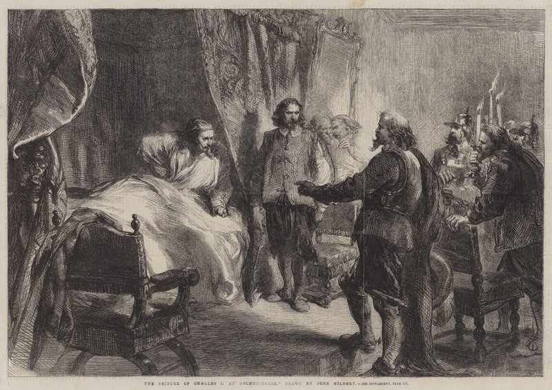 Beslaget av Charles I på Holmby-House av John Gilbert