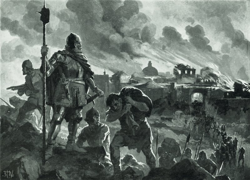 Ivan den svarte setter fyr på Zhabliak, 1484 av John Harris Valda