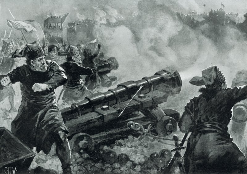Beleiring av Konstantinopel av tyrkerne av John Harris Valda
