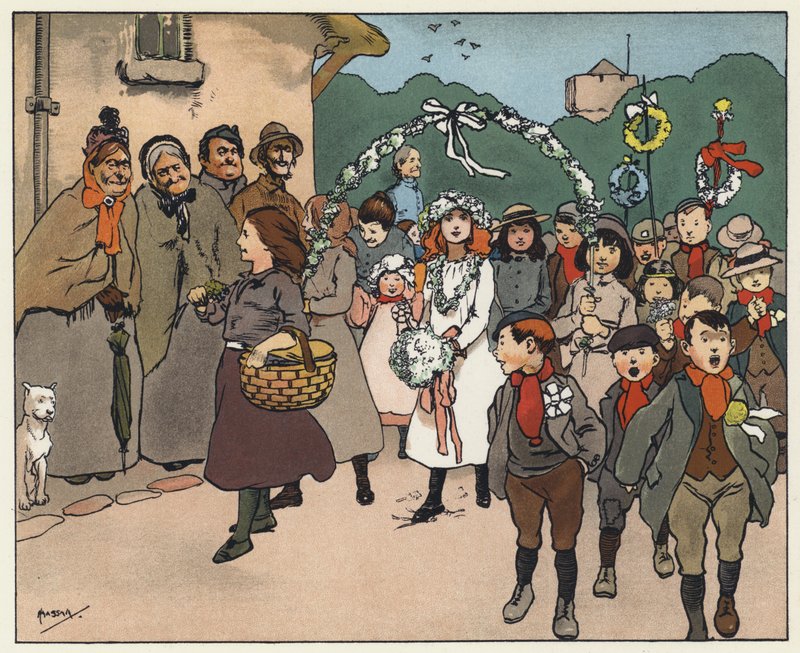 1. mai (farge litho) av John Hassall