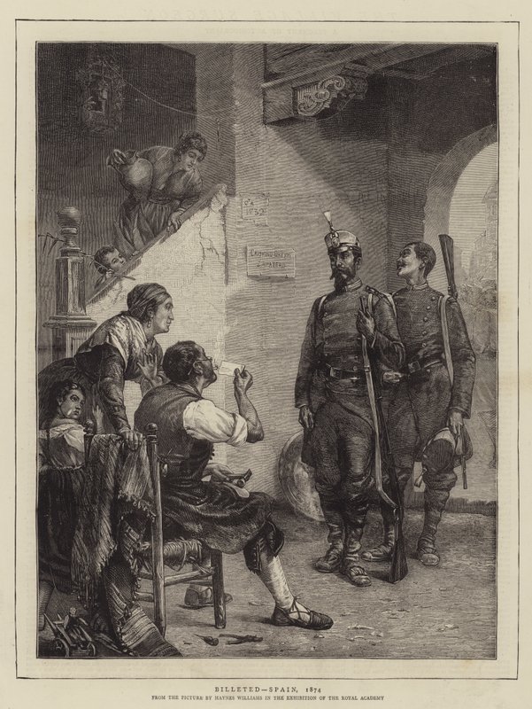 Billeted, Spania, 1874 av John Haynes Williams