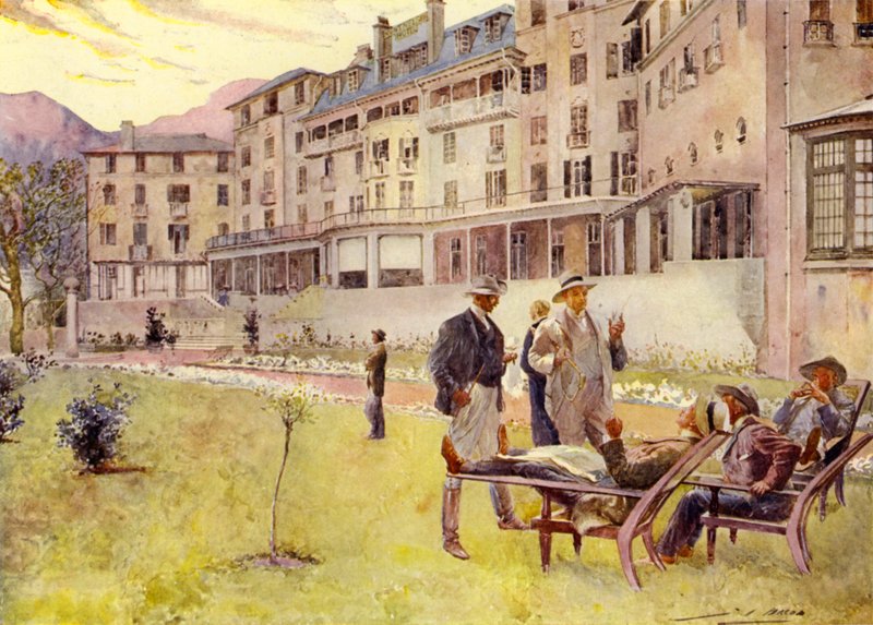 Cape Town, utenfor Mount Nelson Hotel (farge litho) av John Henry Frederick (after) Bacon