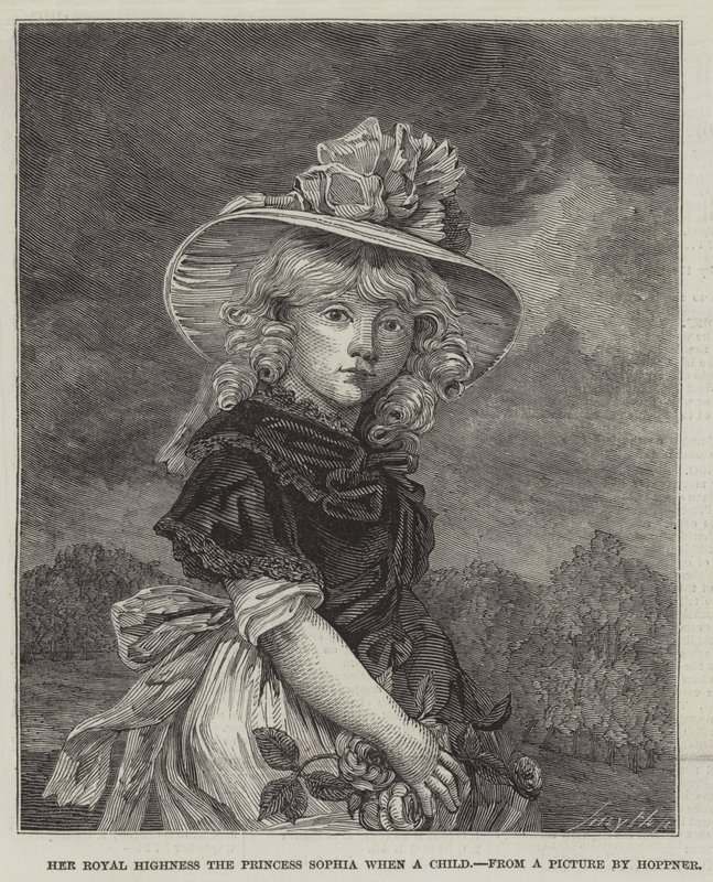 Hennes Kongelige Høyhet Prinsesse Sophia når et barn av John Hoppner