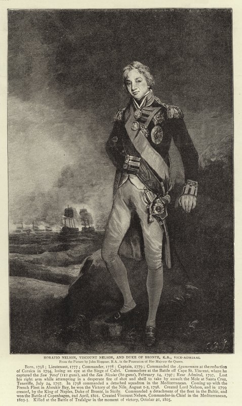 Horatio Nelson, Viscount Nelson og Duke of Bronte, KB, viseadmiral av John Hoppner