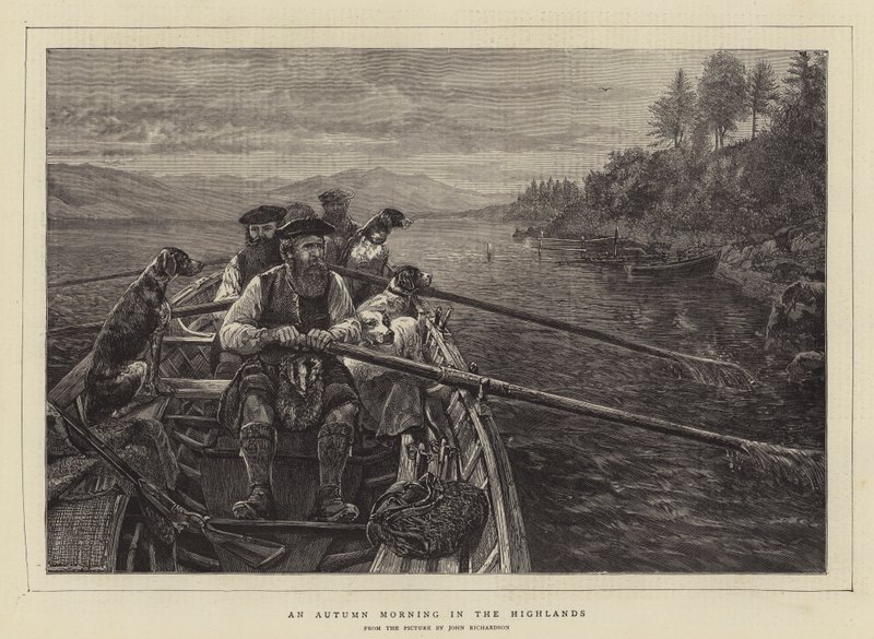 En høstmorgen i høylandet av John Isaac Richardson