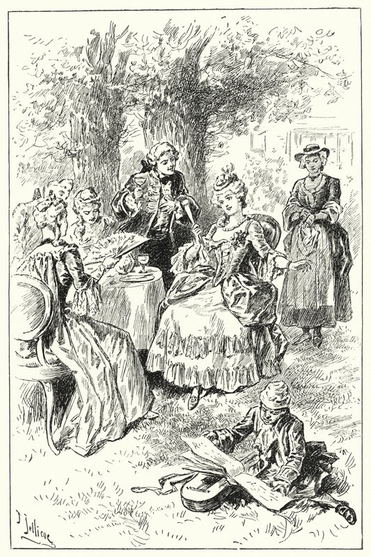 Lady Bettys besøk til Bun-House (litho) av John Jellicoe