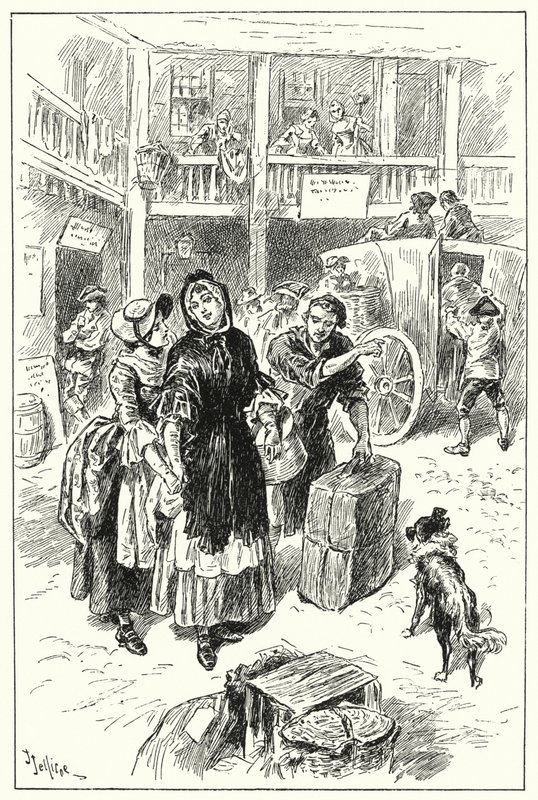 Treneren på Old Angel Inn (litho) av John Jellicoe