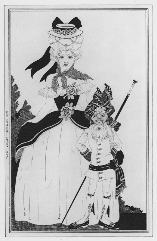 Illustrasjon for Love for Love av William Congreve (litho) av John Kettelwell