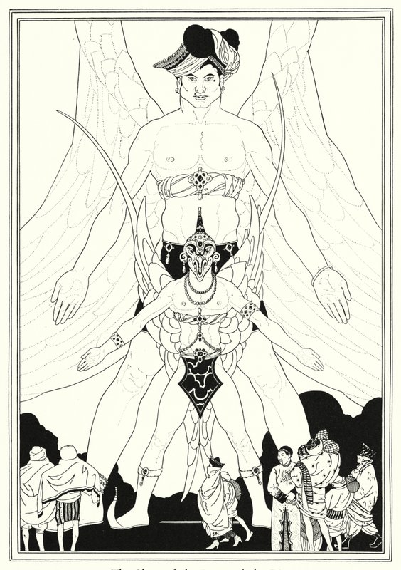 Illustrasjon for historien om Aladdin og den fantastiske lampen (litho) av John Kettelwell