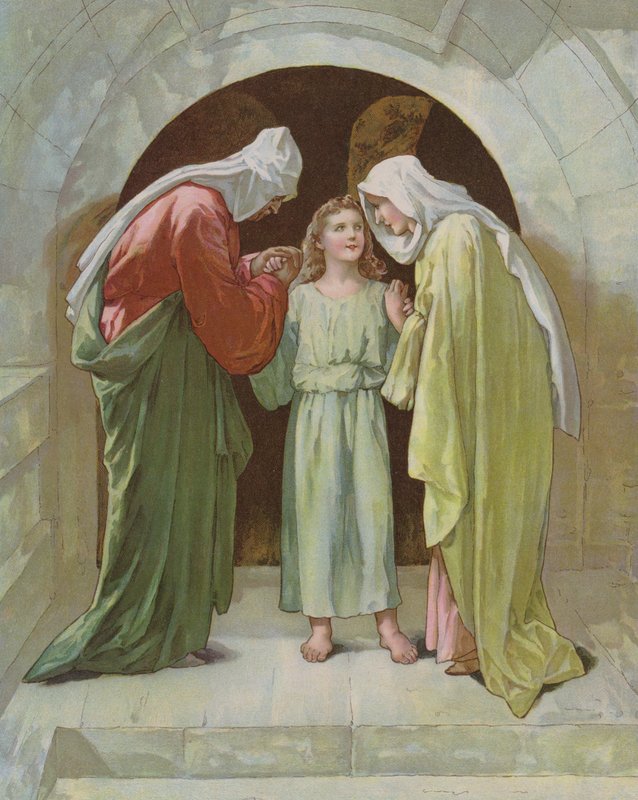 Josef og Maria fant Jesus i tempelet av John Lawson