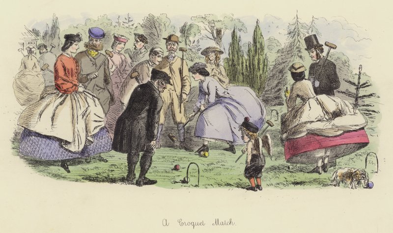 En krokketkamp av John Leech