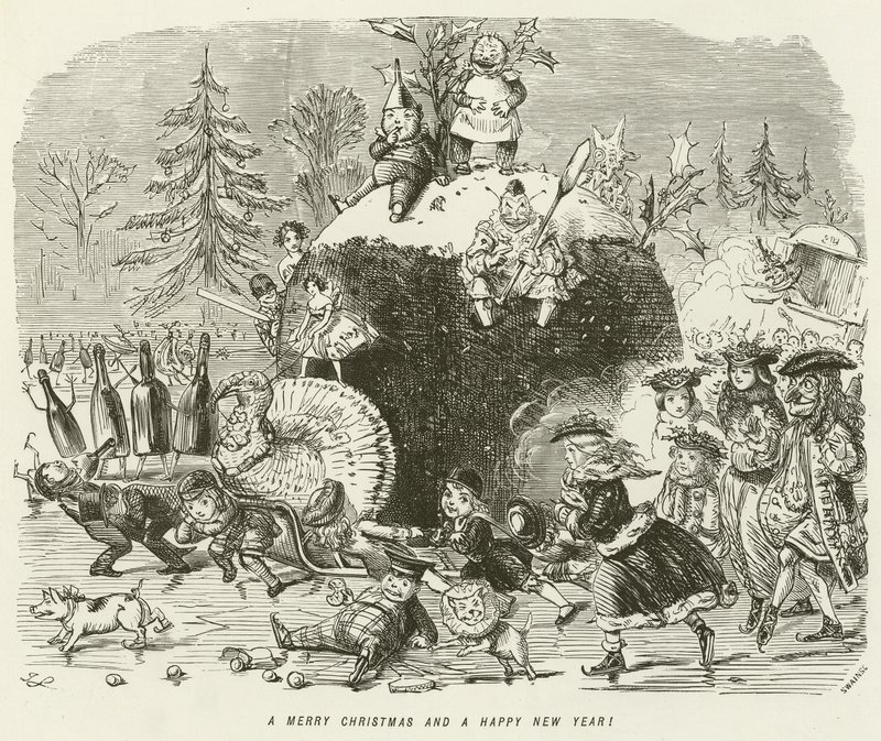 God jul og godt nytt år! av John Leech