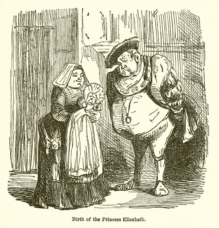 Fødsel av prinsesse Elizabeth av John Leech