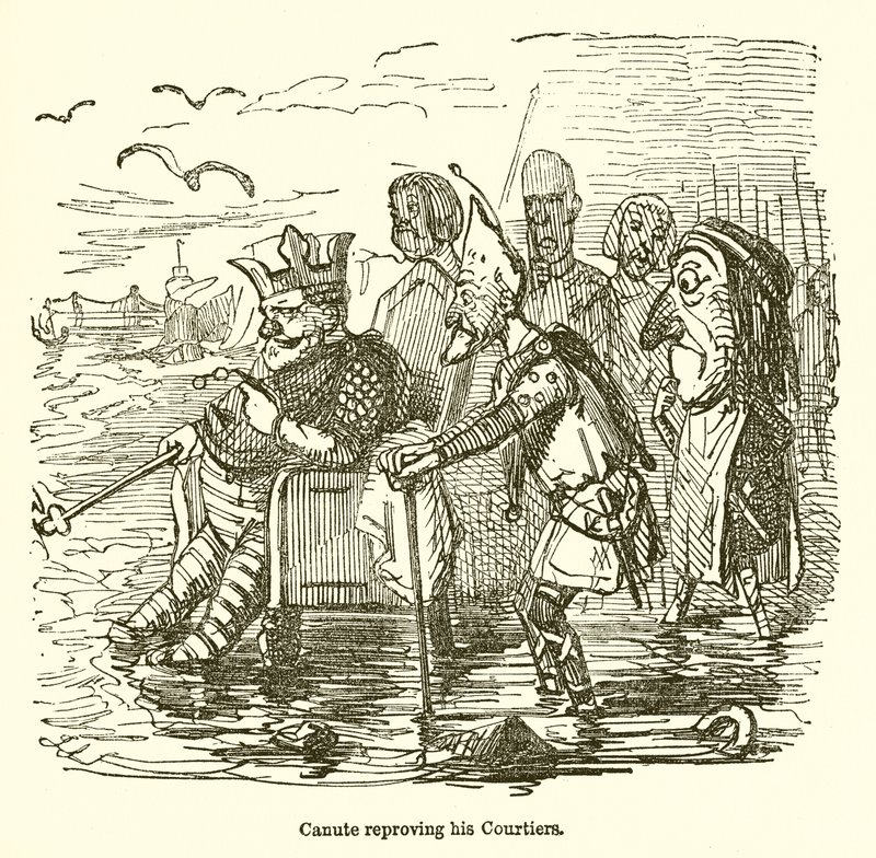 Knud som irettesetter sine hoffmenn av John Leech