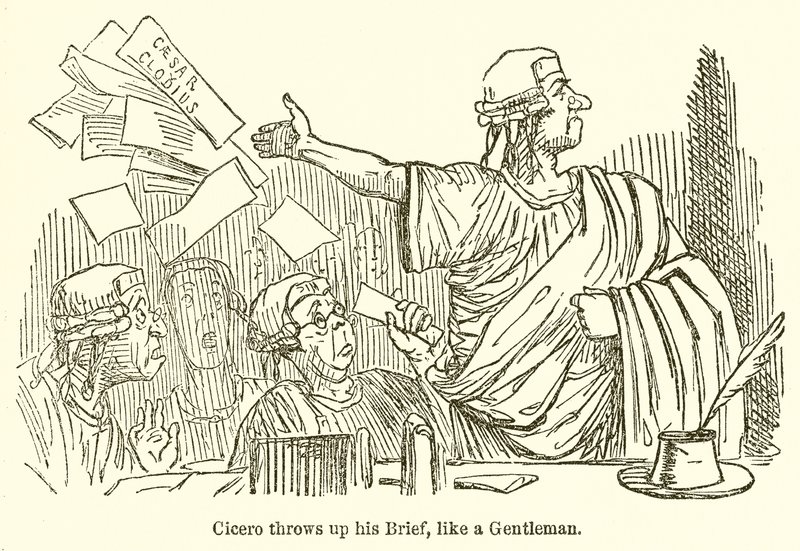 Cicero kaster opp sin Brief, som en Gentleman av John Leech