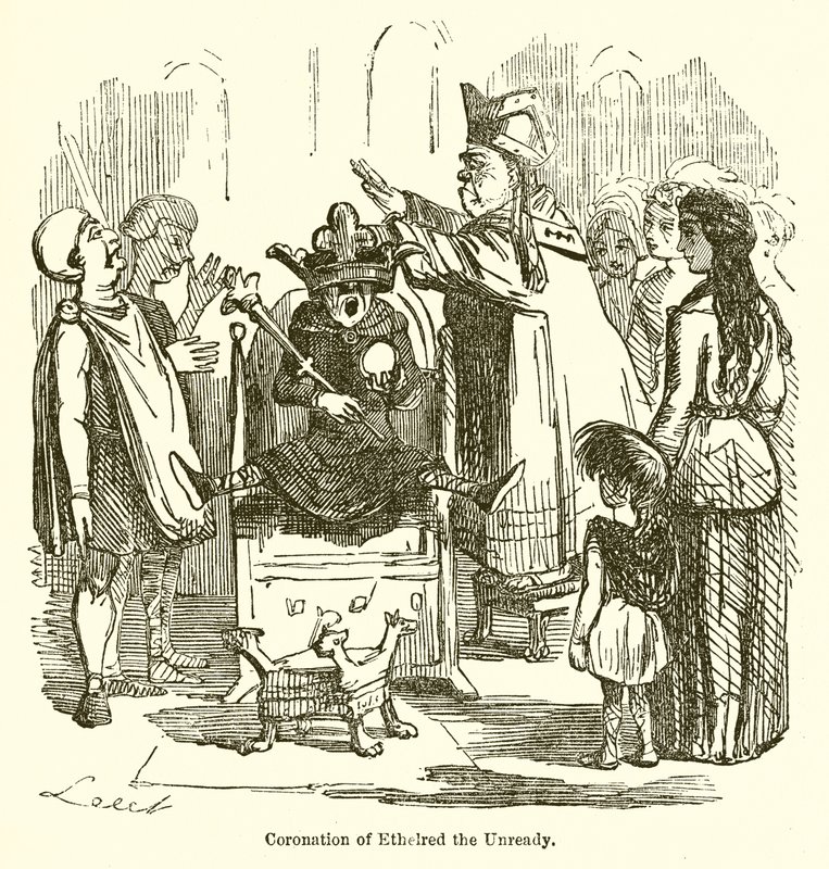Kroningen av Ethelred the Unready av John Leech