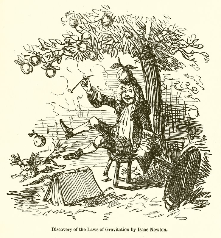 Oppdagelsen av gravitasjonslovene av Isaac Newton av John Leech