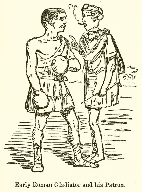 Tidlig romersk gladiator og hans skytshelgen av John Leech