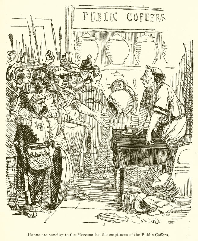 Hanno kunngjør for leiesoldatene tomheten i de offentlige kassene av John Leech