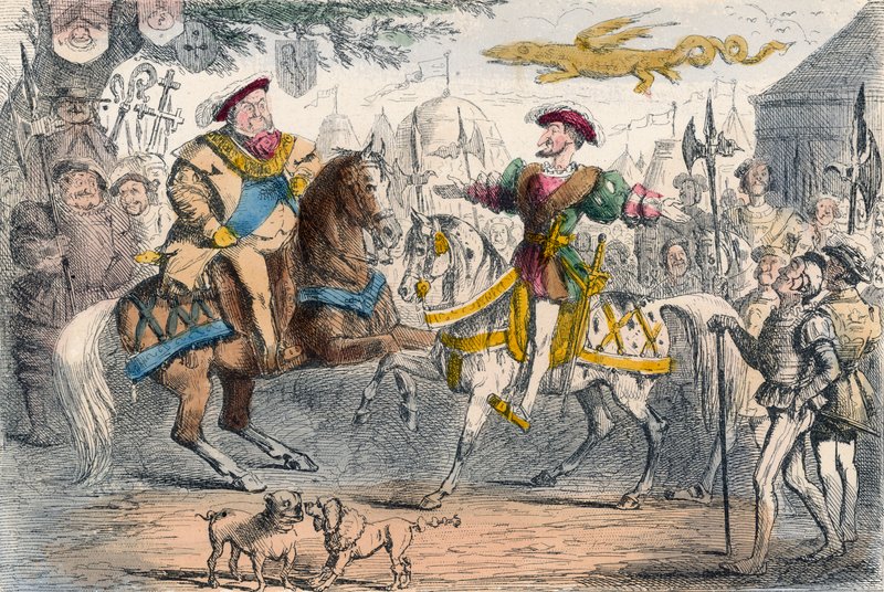 Henry VIII møter Francis I av John Leech