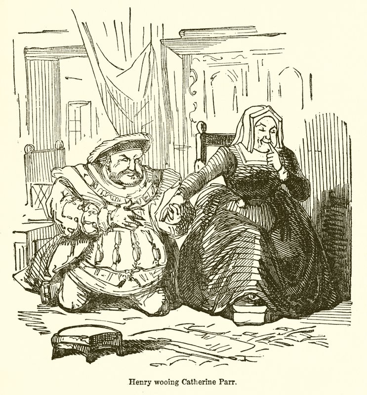 Henry Wooing Catherine Parr av John Leech