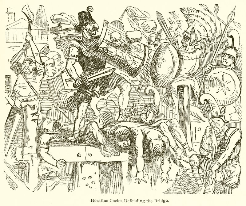 Horatius Cocles forsvarer broen av John Leech