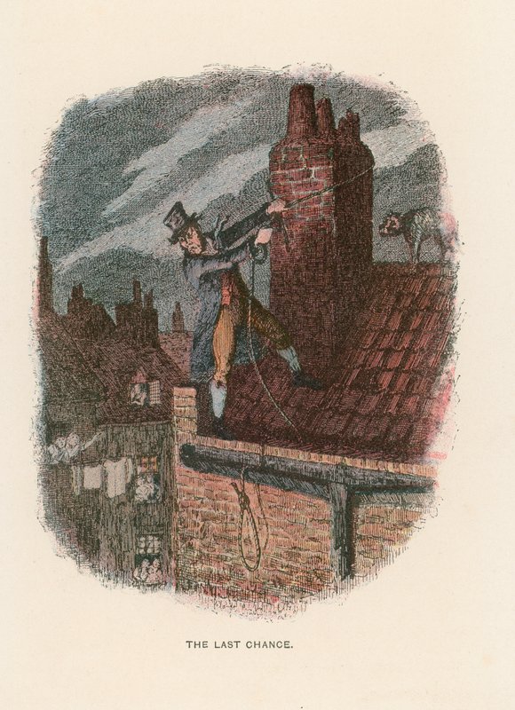 Illustrasjon for Oliver Twist av John Leech