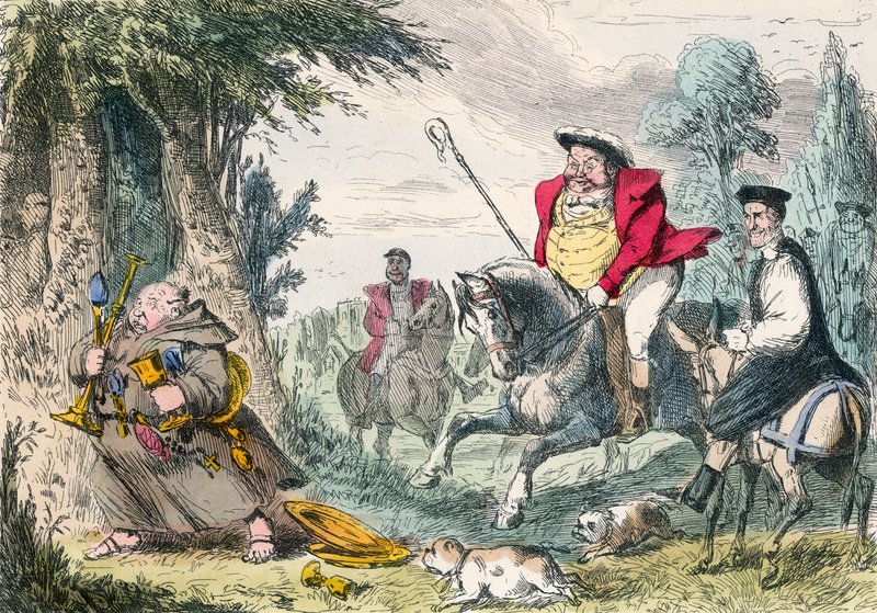 Kong Henry VIII munkejakt av John Leech